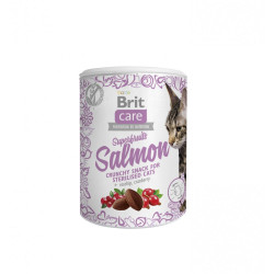 Ласощі Brit Care Superfruits Salmon д/стерилізованих котів з лососем шипшиною та журавлиною 100 г