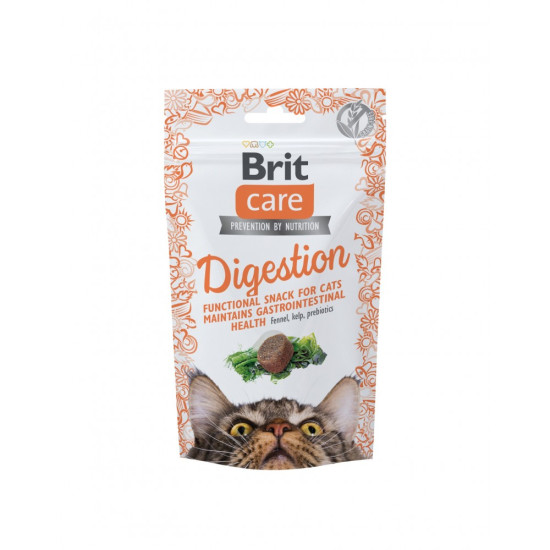 Ласощі Brit Care Functional Snack Digestion д/котів для підтримки травлення з тунцем 50 г