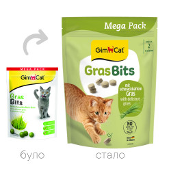 Вітамінізовані таблетки GimCat Gras Bits для котів усіх порід трав яні кульки 425г пауч