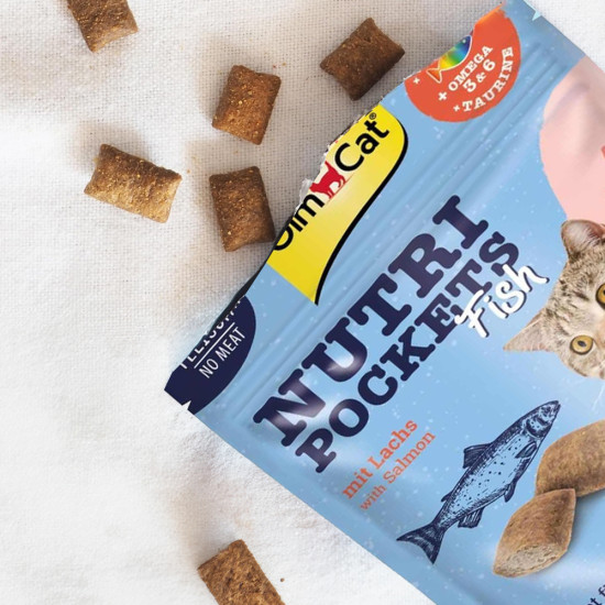 Ласощі Nutri Pockets для котів Рибні Лосось 60г