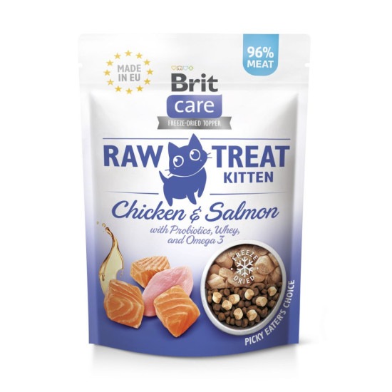 Ласощі Brit Raw Treat Freeze-dried Kitten д/кошенят курка і лосось 40 г