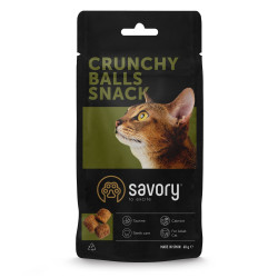 Хрумкі ласощі Savory Cats Snacks Crunchy Balls для дорослих вибагливих котів, кульки з котячою м’ятою, 60 г