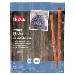 Ласощі Trixie Premio Sticks Quintett with Salmon/Trout для котів палички з лососем та фореллю 5 г 5 шт