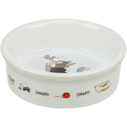 Миска Trixie для котів малюнок з котом і мишкою керамічна 12 см 200 мл