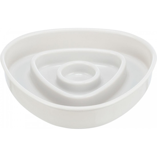 Миска Trixie для котів Повільне годування сіра пластикова 350 мл 15х15 см