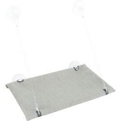 Лежак Trixie для вікна з кріпленнями велюр 50 х 30 см сірий