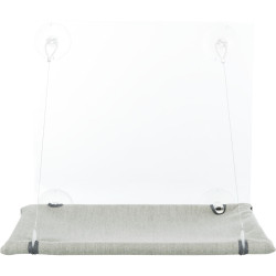 Лежак Trixie для вікна з кріпленнями велюр 50 х 30 см сірий