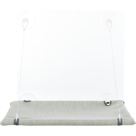 Лежак Trixie для вікна з кріпленнями велюр 50 х 30 см сірий