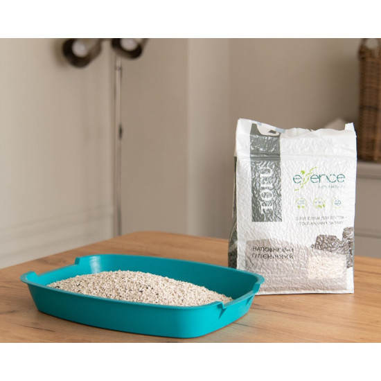 Наповнювач гігієнічний Essence мм для котячого туалету для екстра поглинання запаху натуральний з тофу з вугіллям гранула 1-