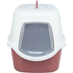 Туалет Trixie для котів Vico закритий пластик фіолетовий/білий 40х40х56см