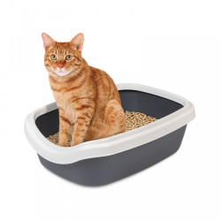 Туалет Природа Comfort M для котів сірий 41х30х13,5 см