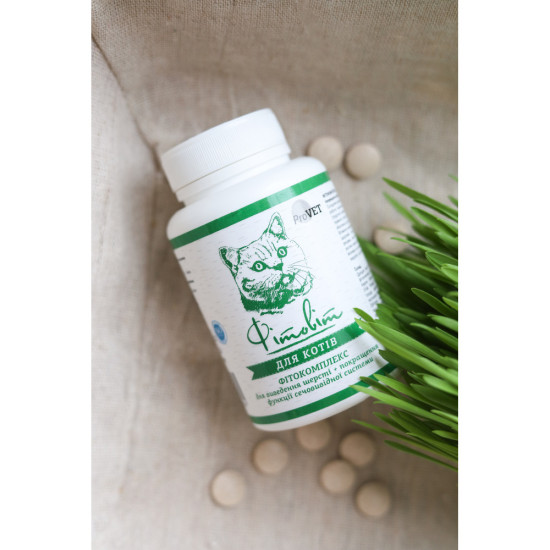 Фітокомплекс Provet ФІТОВИТ для котів для виведення шерсті поліпшення функції сечовивідної системи 100 табл 72 г