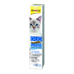 Паста GimCat DUO PASTE Multi-vitamin 12 vitamins with tuna для котів усіх порід 12 вітамінів та тунець 50г