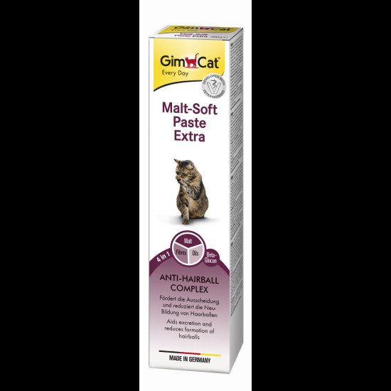 Паста GimCat Every Day Malt-Soft Paste Extra для котів для виведення шерсті зі шлунку 200 г