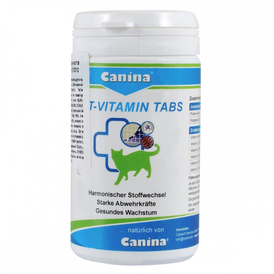 Вітамінний комплекс Canina Cat-Vitamin Tabs для котів 50 г 100 табл.