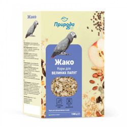 Корм Природа Жако повнораціонний вітамінізований для великих папуг 1 кг