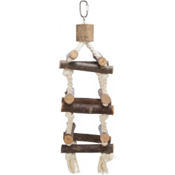 Іграшка Trixie Natural Living для птахів Драбинка на канаті дерево 34 см