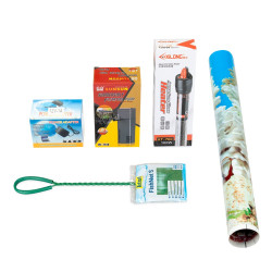 Акваріумний комплект Природа Скалярія Led прямий 40х25х34 см 34 л