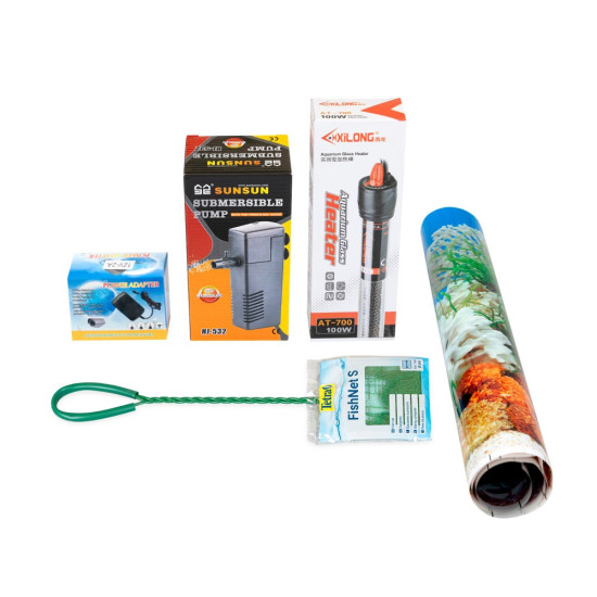 Акваріумний набір Природа Скалярія Led овальний 60x30x40 см 62 л