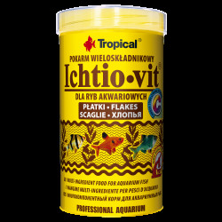 Корм Tropical Ichtio-Vit для всіх акваріумних риб пластівці 100 г/ 500 мл