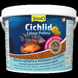 Корм Tetra Cichlid Colour для всіх цихлід для яскравості забарвлення гранули 10 л/3,6 кг