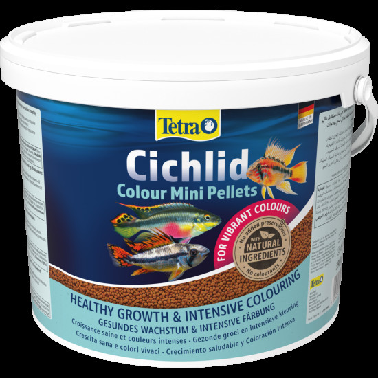Корм Tetra Cichlid Colour Mini для невеликих цихлід для яскравості забарвлення гранули 10 л