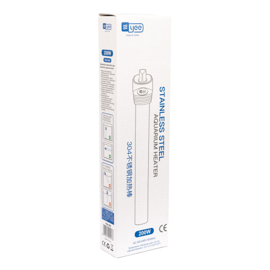 Обігрівач Yee для акваріума YSH-200 металевий 30см 200 Вт