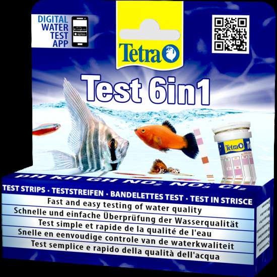Набір тестів Tetra Test 6in1 для акваріумів для вимірювання параметрів води індикаторні