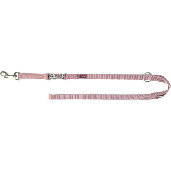 Повідок Trixie Premium для собак регульований XS–S 2 м 15 мм світло-рожевий