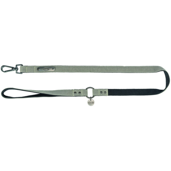 Повідок Trixie CityStyle для собак бавовна S–M 1,2 м 13 мм світло-сірий