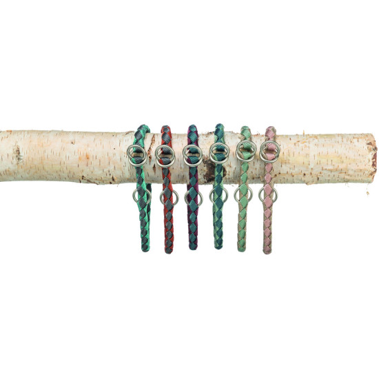 Нашийник Trixie Cavo для собак напівудавка M–L 43–51 см діаметр 18 мм рижо-графітовий