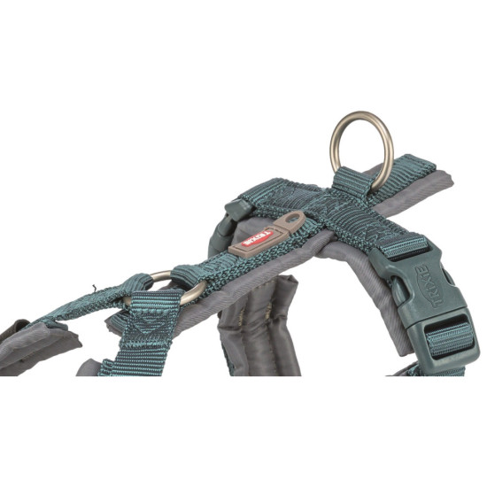 Шлея Trixie Premium для собак трекінгова S 36–44 см 15 мм синьо-сіра