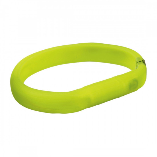 Нашийник Trixie Flash Light Ring USB для собак з підсвічуванням силіконовий зелений розмір L-XL 70 cм/18 мм