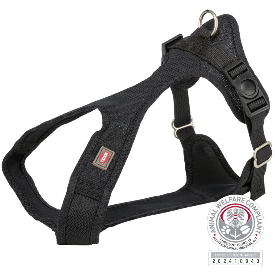 Шлея Trixie для собак Soft м_яка нейлон чорна розмір XXS-XS 25-35 см/15 мм