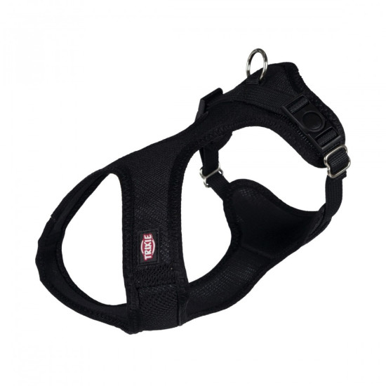 Шлея Trixie для собак Soft м_яка нейлон чорна розмір XXS-XS 28-40 см/15 мм