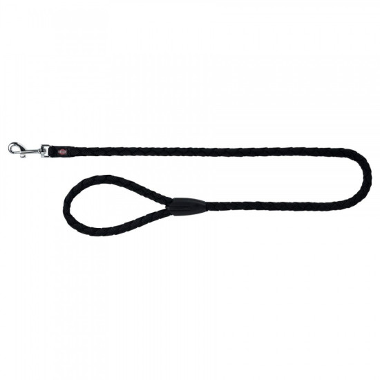 Повідець Trixie для собак Cavo чорний нейлон розмір S-М 1 м/12 мм