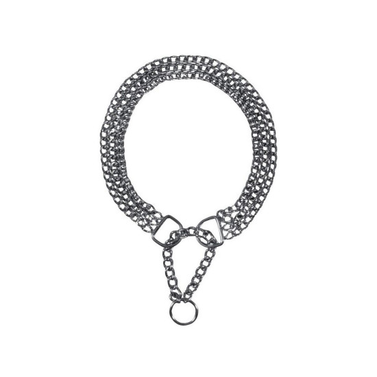 Нашийник-зашморг Trixie для собак потрійний хромований розмір M-L 45 см/2,5 мм