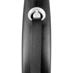 Повідець-рулетка Flexi для собак Black Design стрічка чорна розмір S 5 м/15 кг