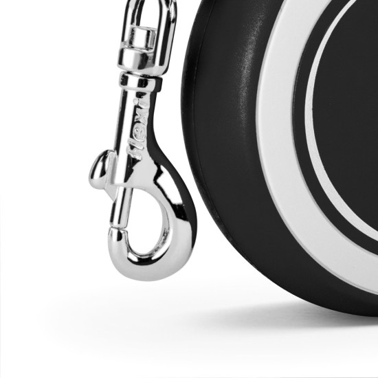 Повідець-рулетка Flexi для собак New Comfort стрічка чорна розмір S 5 м/ 15 кг