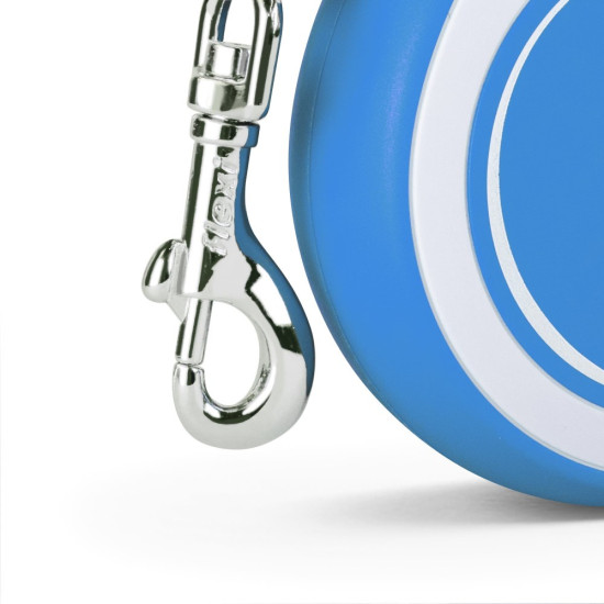 Повідець-рулетка Flexi для собак New Comfort стрічка синя розмір S 5 м/ 15 кг