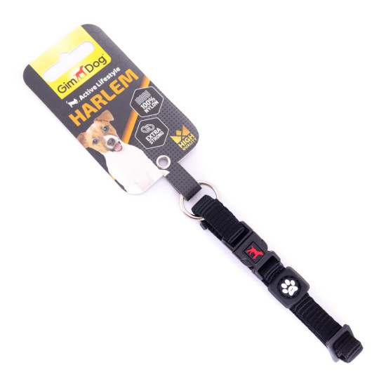 Нашийник GimDog для собак Harlem чорний неопрен 25-40 см/15 мм