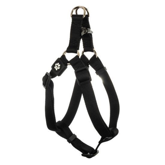 Шлея GimDog для собак Harlem X чорна нейлон 53-77 см/20 мм