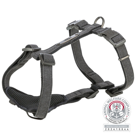 Шлея Trixie CityStyle H-harness для собак бавовна XS–S 30–44 см 10 мм чорна