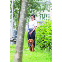 Шлея Trixie CityStyle H-harness для собак бавовна L–XL 75–120 см 25 мм чорна