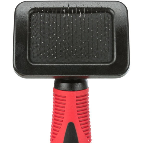 Щітка-пуходерка Trixie для собак м яка пластик/метал 7х16 см