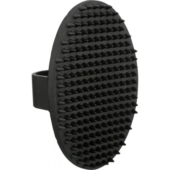 Щітка Trixie для котів масажна з шипами гумова з петлею для рук 8х13 см