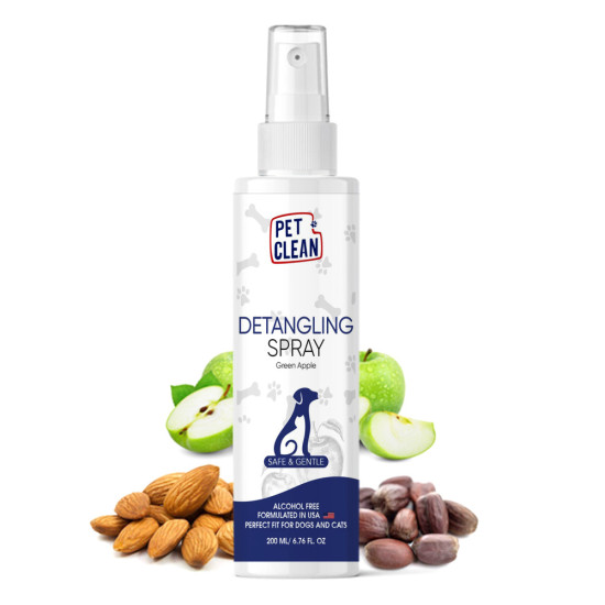 Спрей Pet Clean DETANGLING SPRAY для розплутування ковтунів у тварин   кондиціонує та робить гладенькою шерсть 200мл