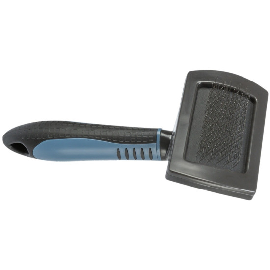 Щітка-пуходерка Trixie для собак м_яка з пластиковою ручкою 10х17 см