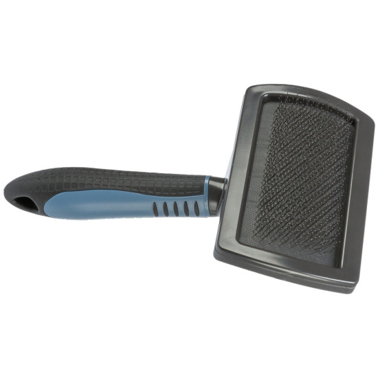 Щітка-пуходерка Trixie для собак м_яка з пластиковою ручкою 12х20 см