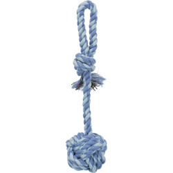 Іграшка Trixie для собак М_яч плетений із канату з ручкою текстиль 5,5/30 см
